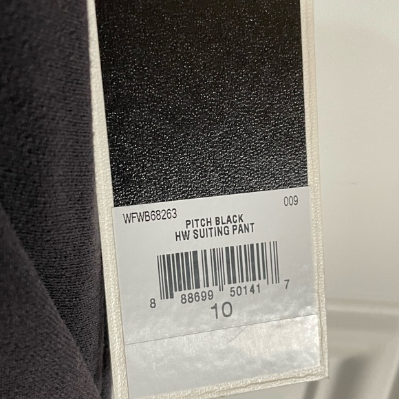 NWT Juicy Couture Black Label Pitch Black HW Ankle Cuffed Suiting Pant, Size 10 - Picture 9 of 10